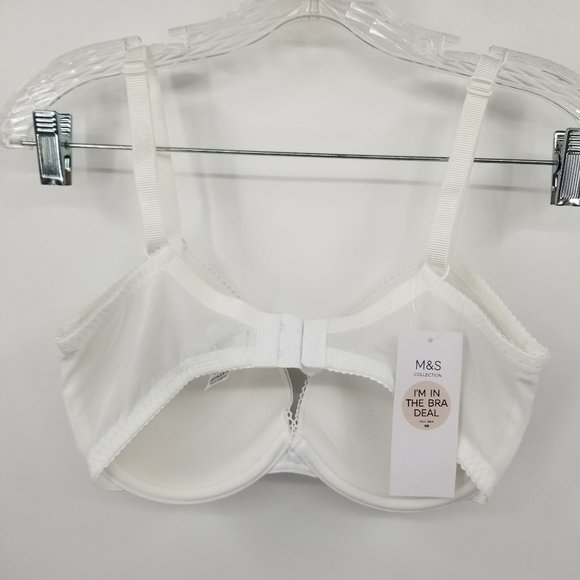 NWT M&S Collection White Lightly Lined Women's Bra Size 32D - Picture 2 of 10
